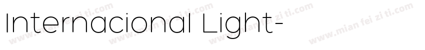 Internacional Light字体转换